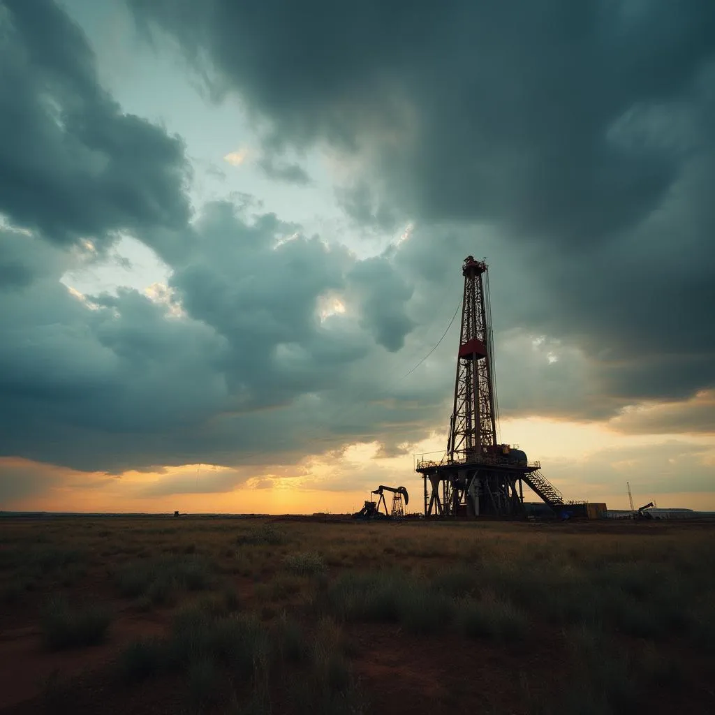 Plataforma petrolera en Argentina